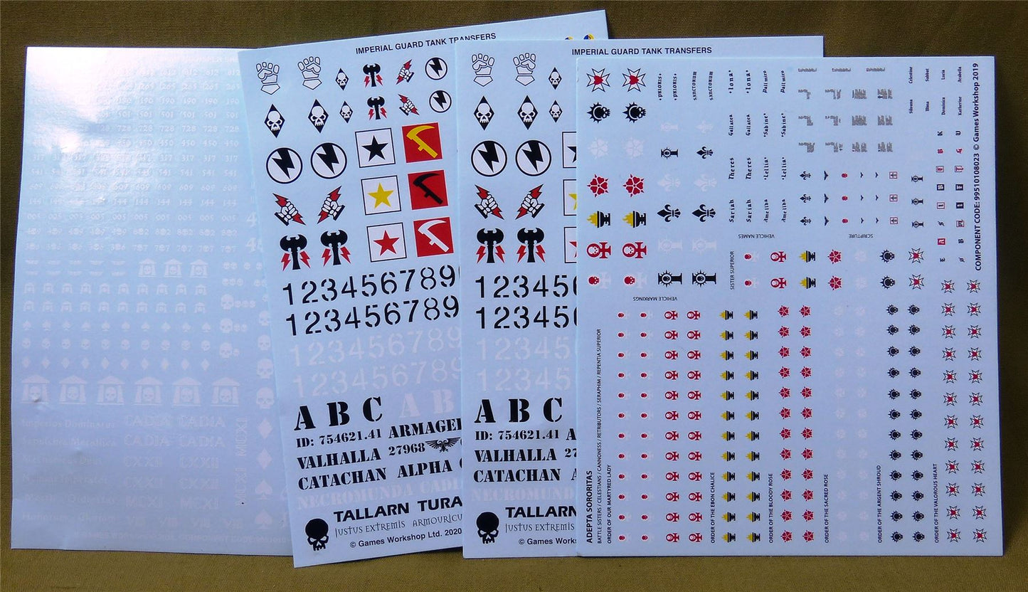 Transfer Sheets - Astra Militarum - Warhammer 40K #330