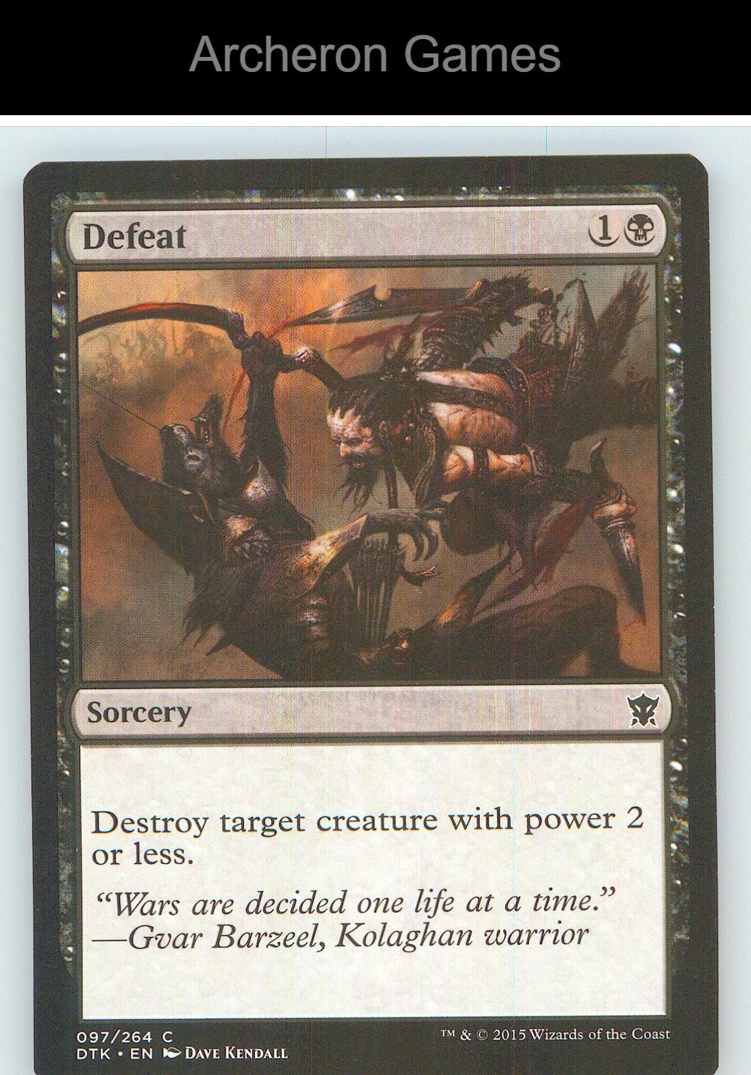 Defeat DTK 97 C MTG Card NM/EX+