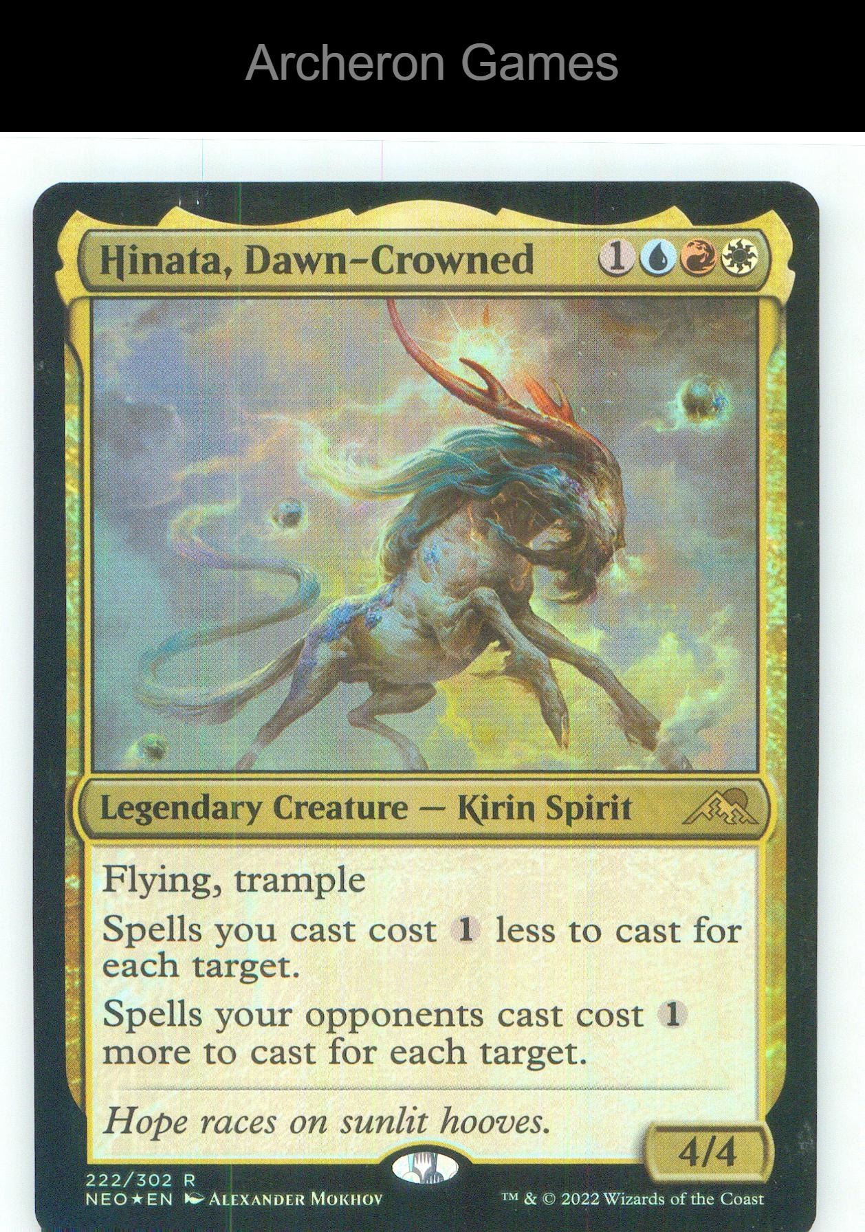 Hinata, Dawn-Crowned NEO 222 R MTG Card NM/EX+ Foil