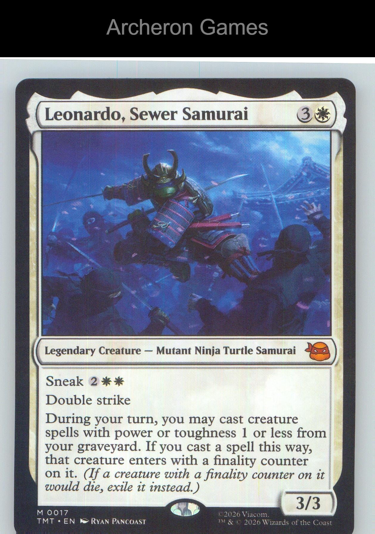 Leonardo, Sewer Samurai TMT 0017 Mythic MTG Card NM/EX+