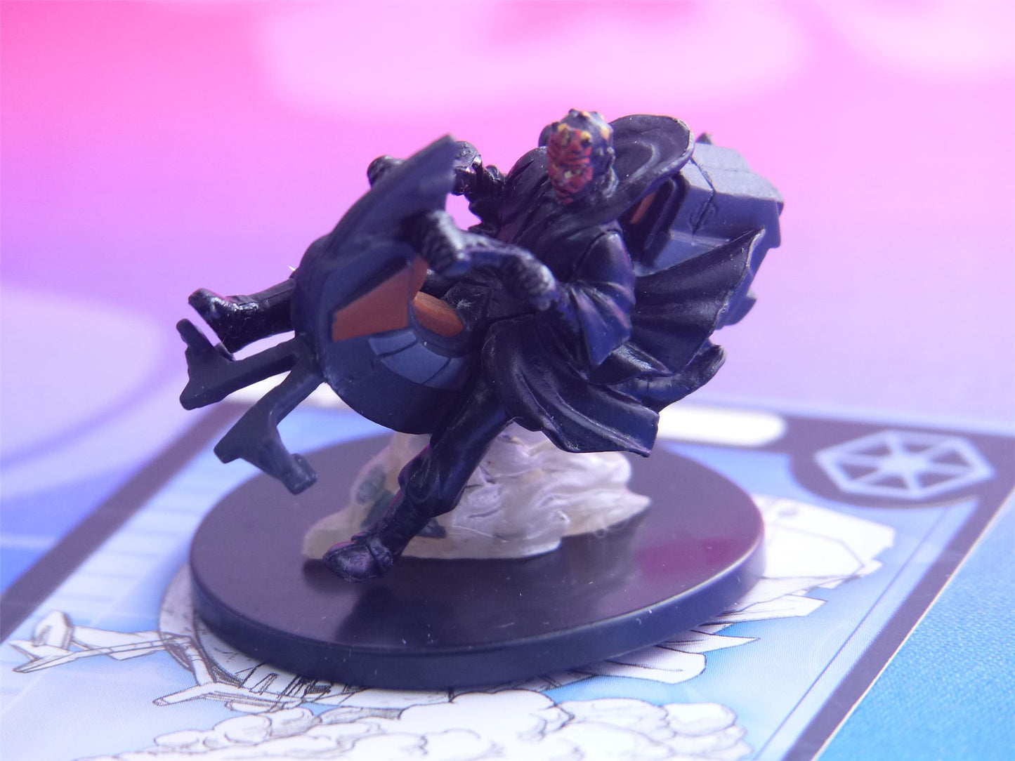 Darth Maul on speeder 7/60 - Star Wars Miniatures Game #57Q