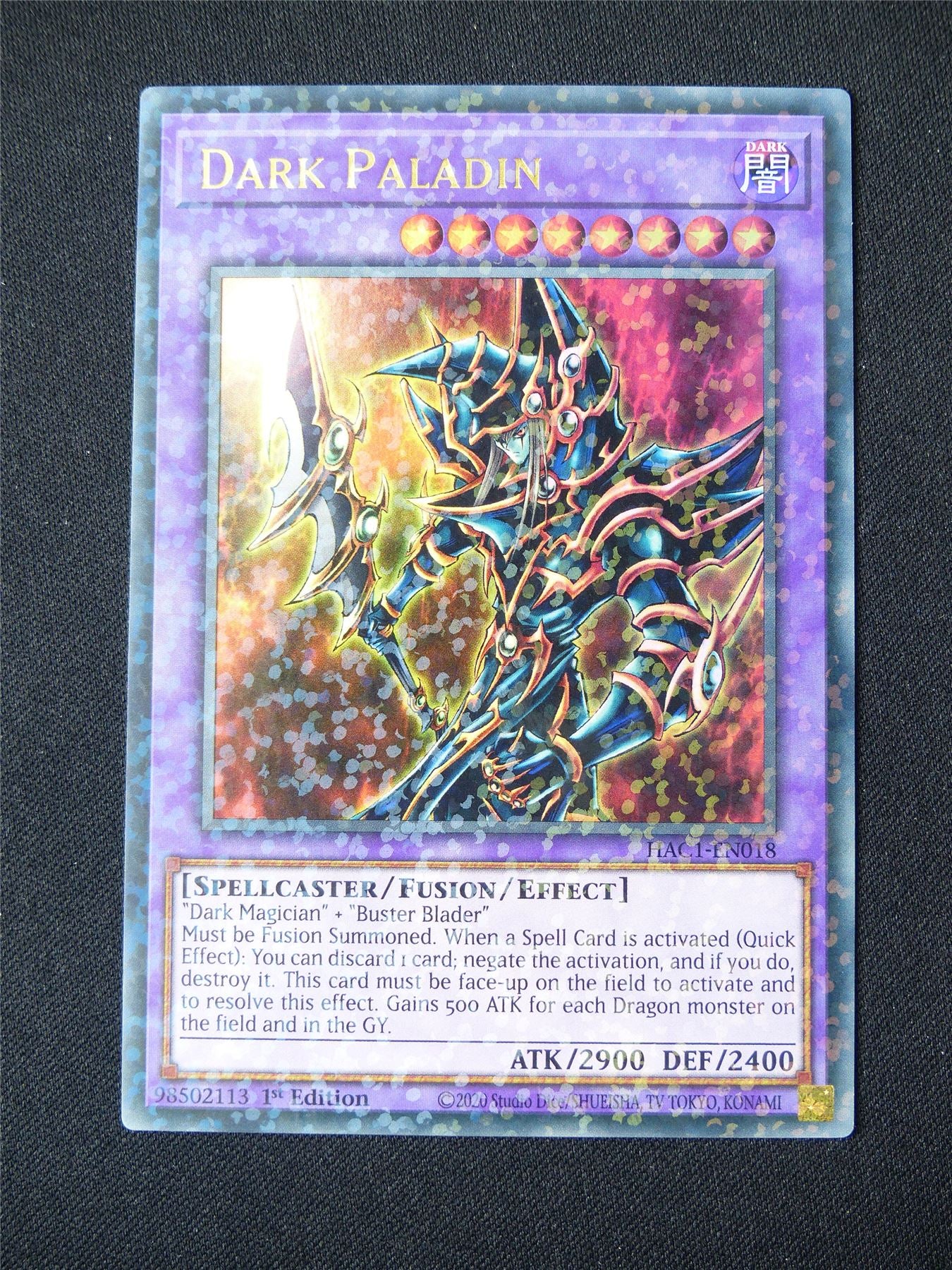Dark Paladin HAC1 Terminal Rare - 1st ed Yugioh Card #1UZ
