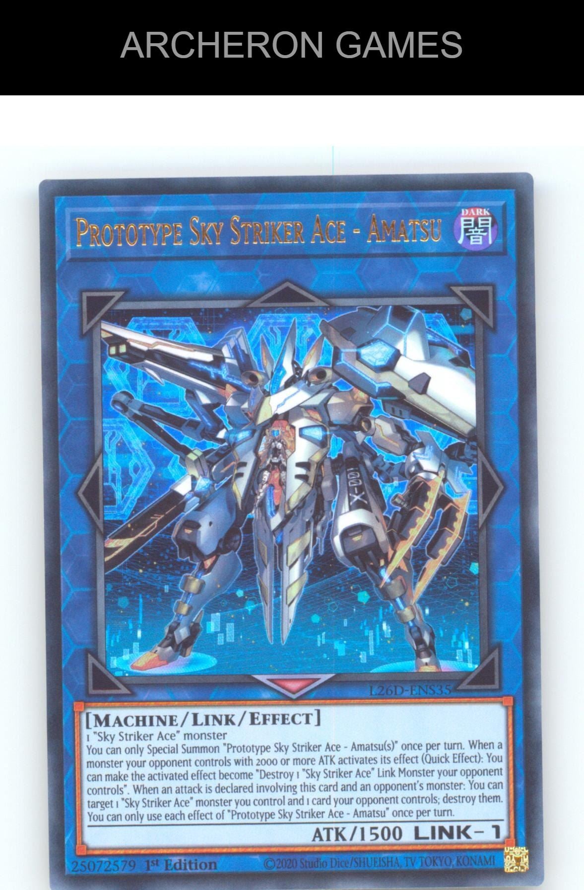 Prototype Sky Striker Ace - Amatsu Ultra Rare YUGIOH Card 1st Edition