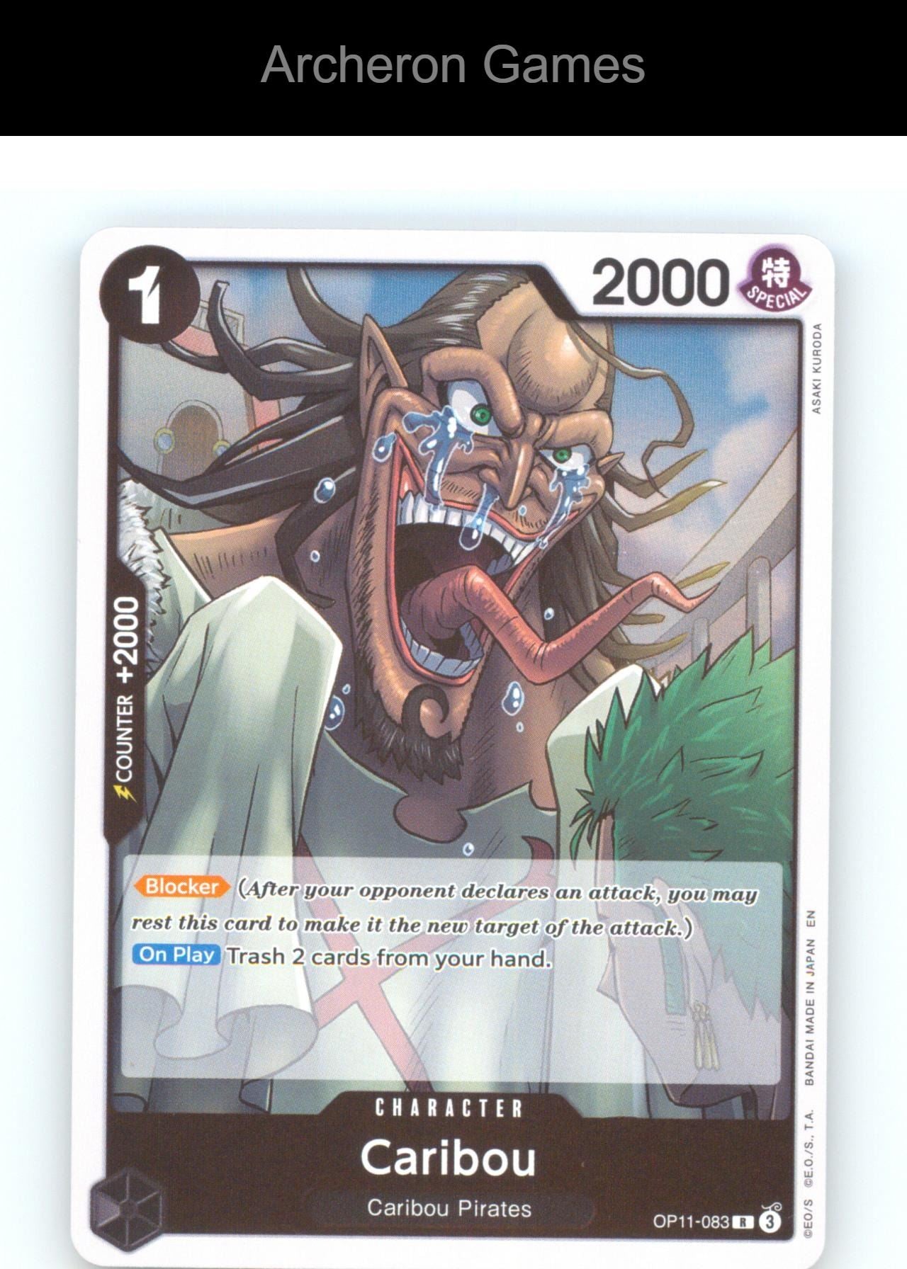 Caribou OP11-083 R One Piece Card NM/EX+ Foil