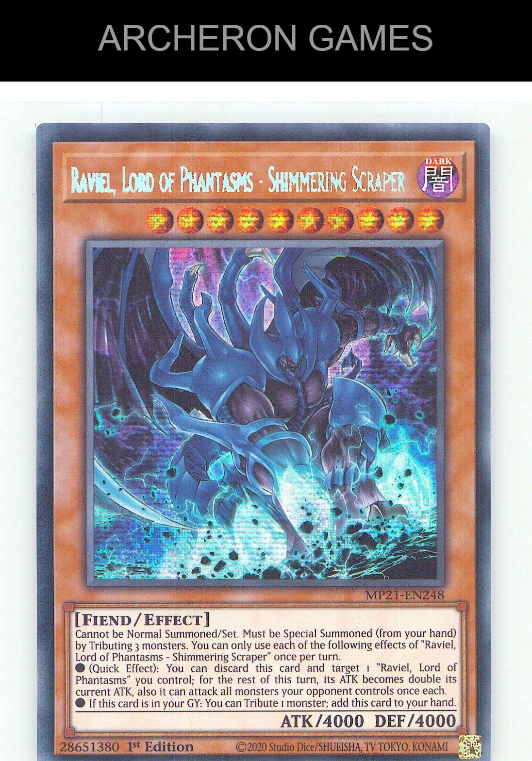 Raviel, Lord of Phantasms - Shimmering Scraper YUGIOH Card 1st Edition
