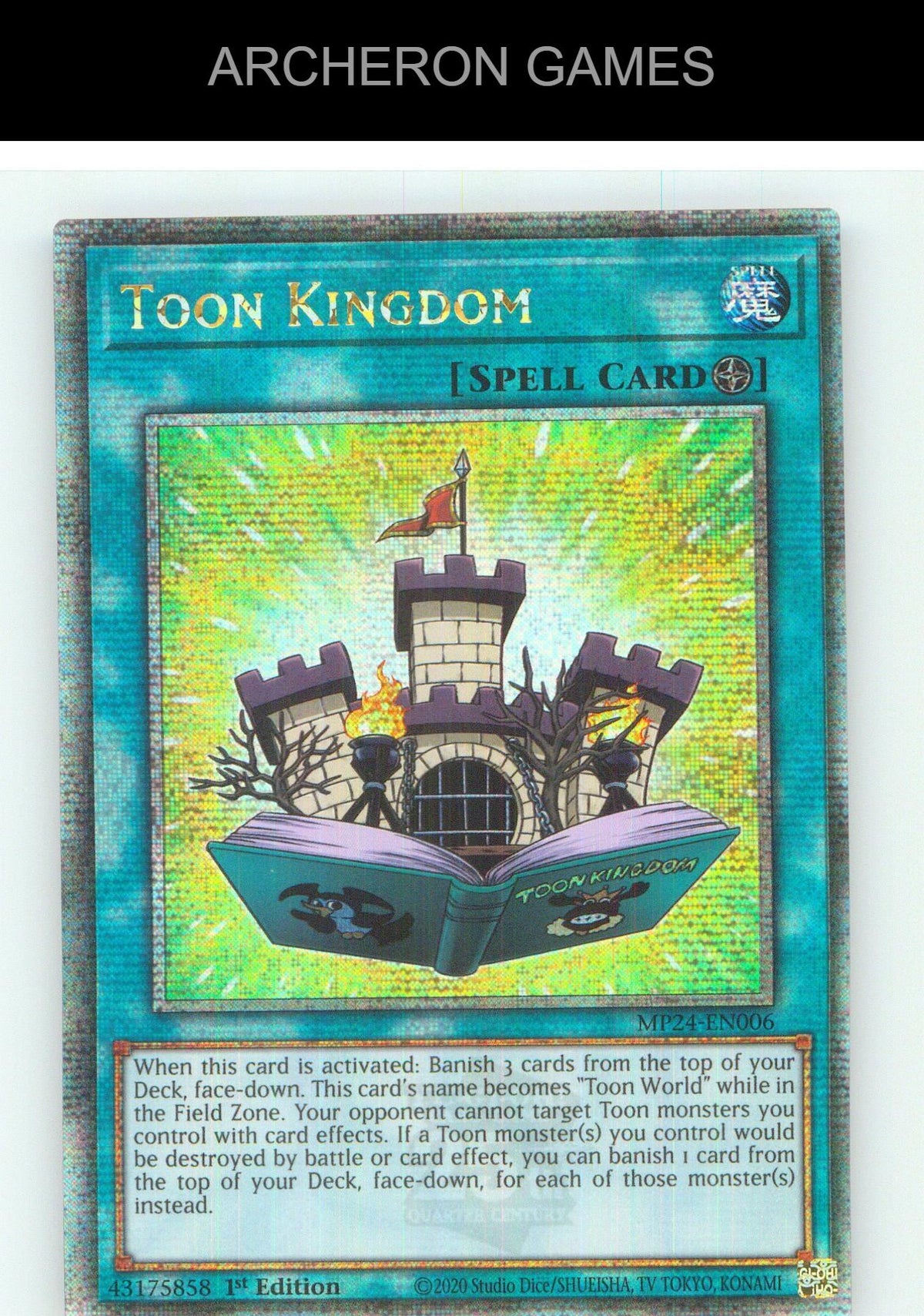 Toon Kingdom (Quarter Century Secret Rare) YUGIOH Card 1st Edition