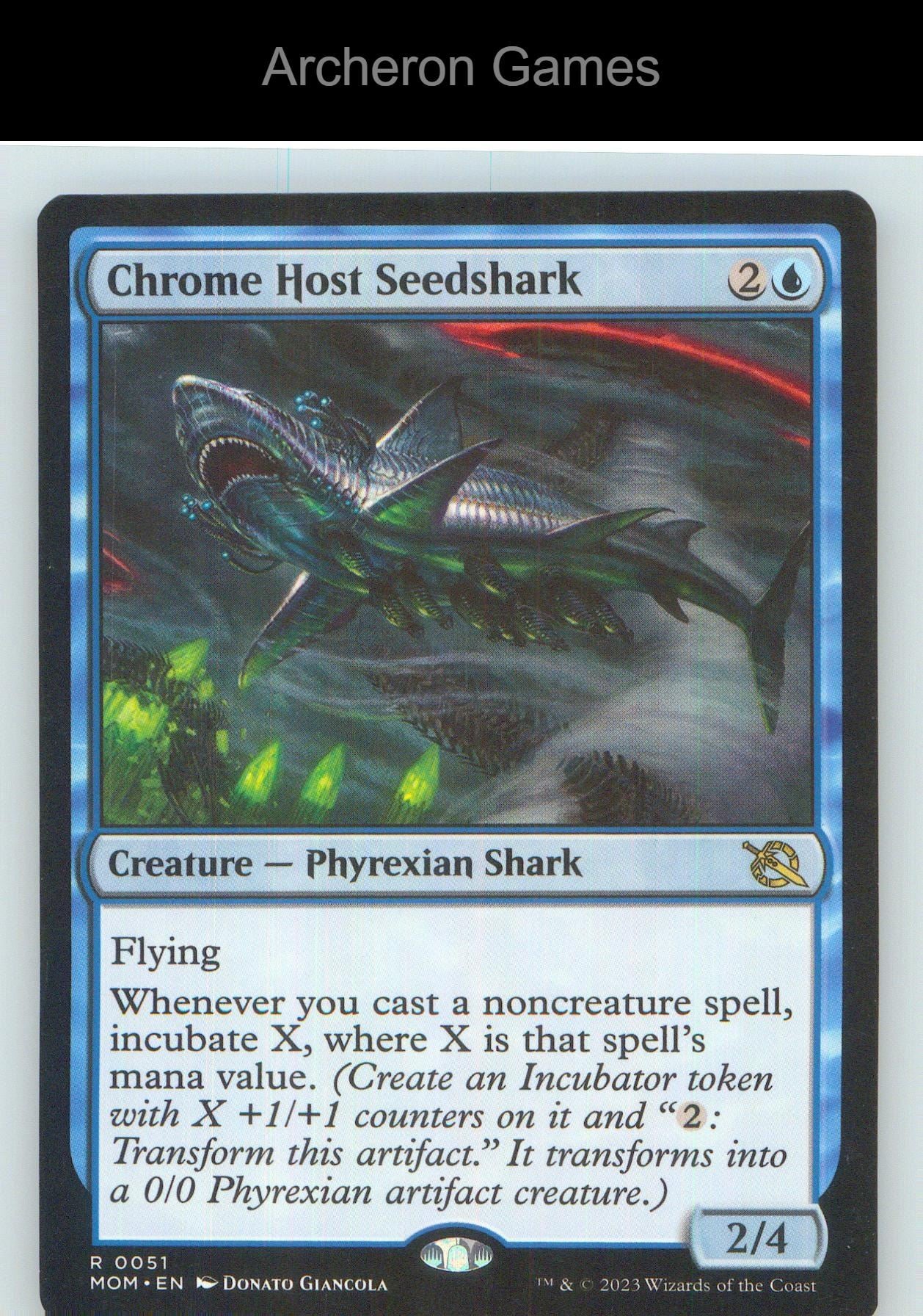 Chrome Host Seedshark MOM 51 R MTG Card NM/EX+