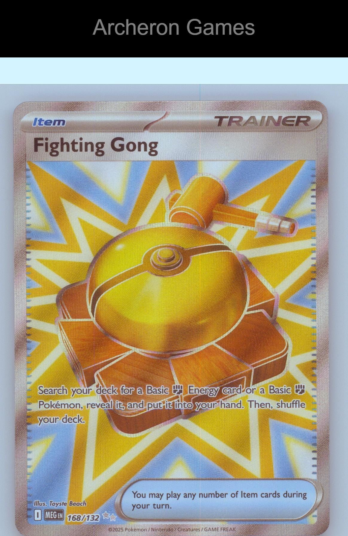 Pokemon Card Fighting Gong MEG 168/132 Ultra Rare Mega Evolution Holo