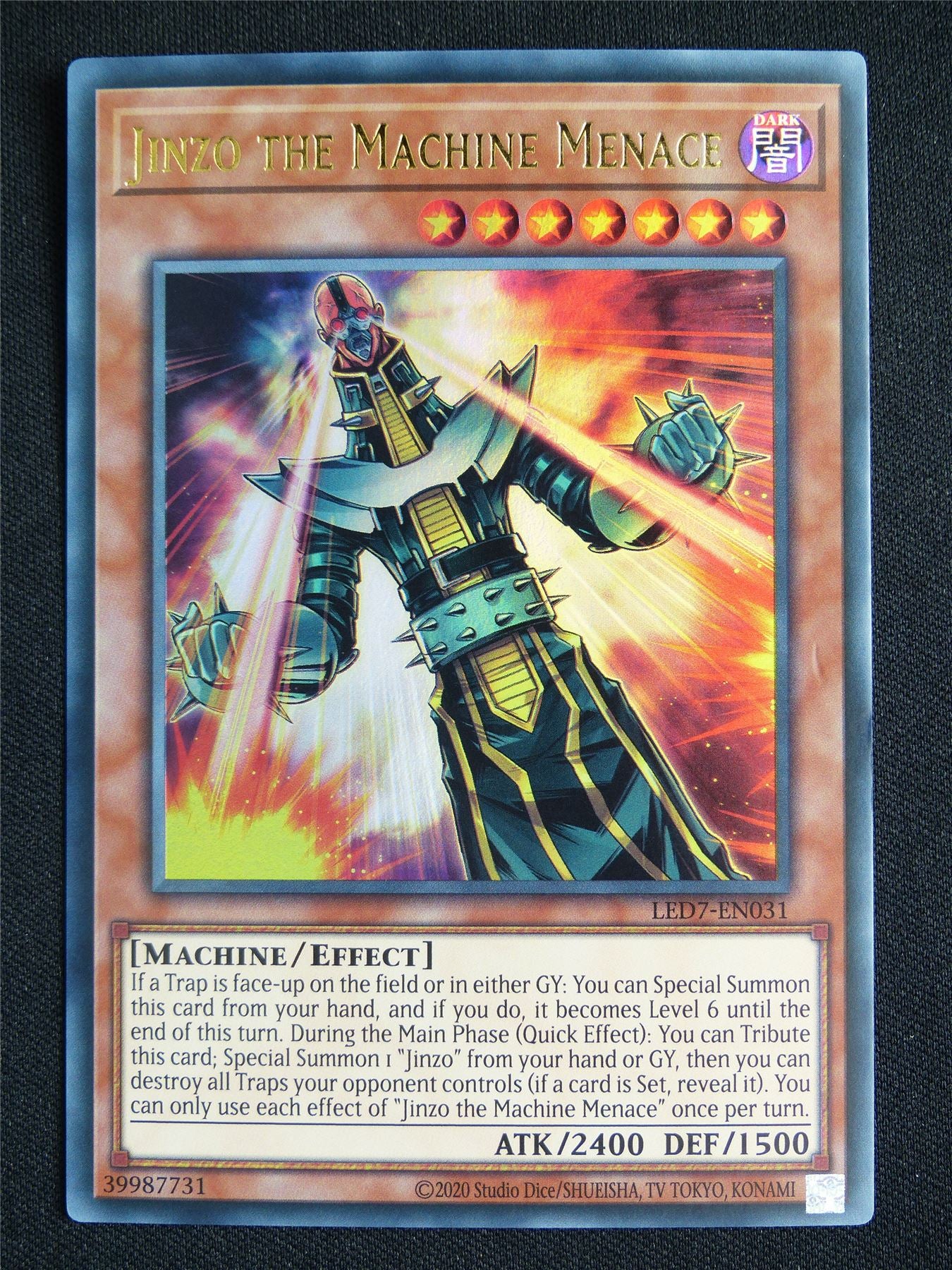 Jinzo the Machine Menace LED7 Ultra Rare - Yugioh Card #4ZT