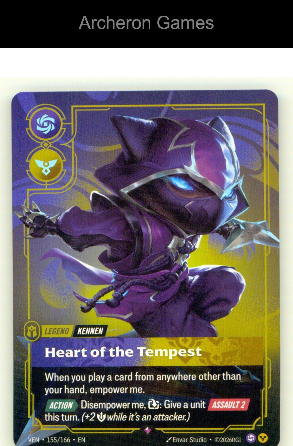 Yordle, Kennen - Heart of the Tempest VEN 155/166 R Vendetta Riftbound Card
