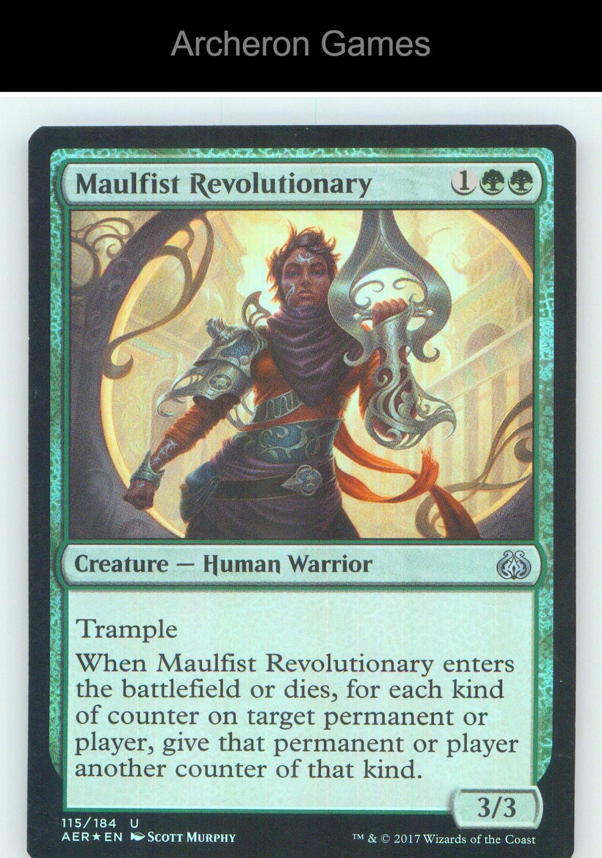 Maulfist Revolutionary AER 115 UC MTG Card NM/EX+ Foil