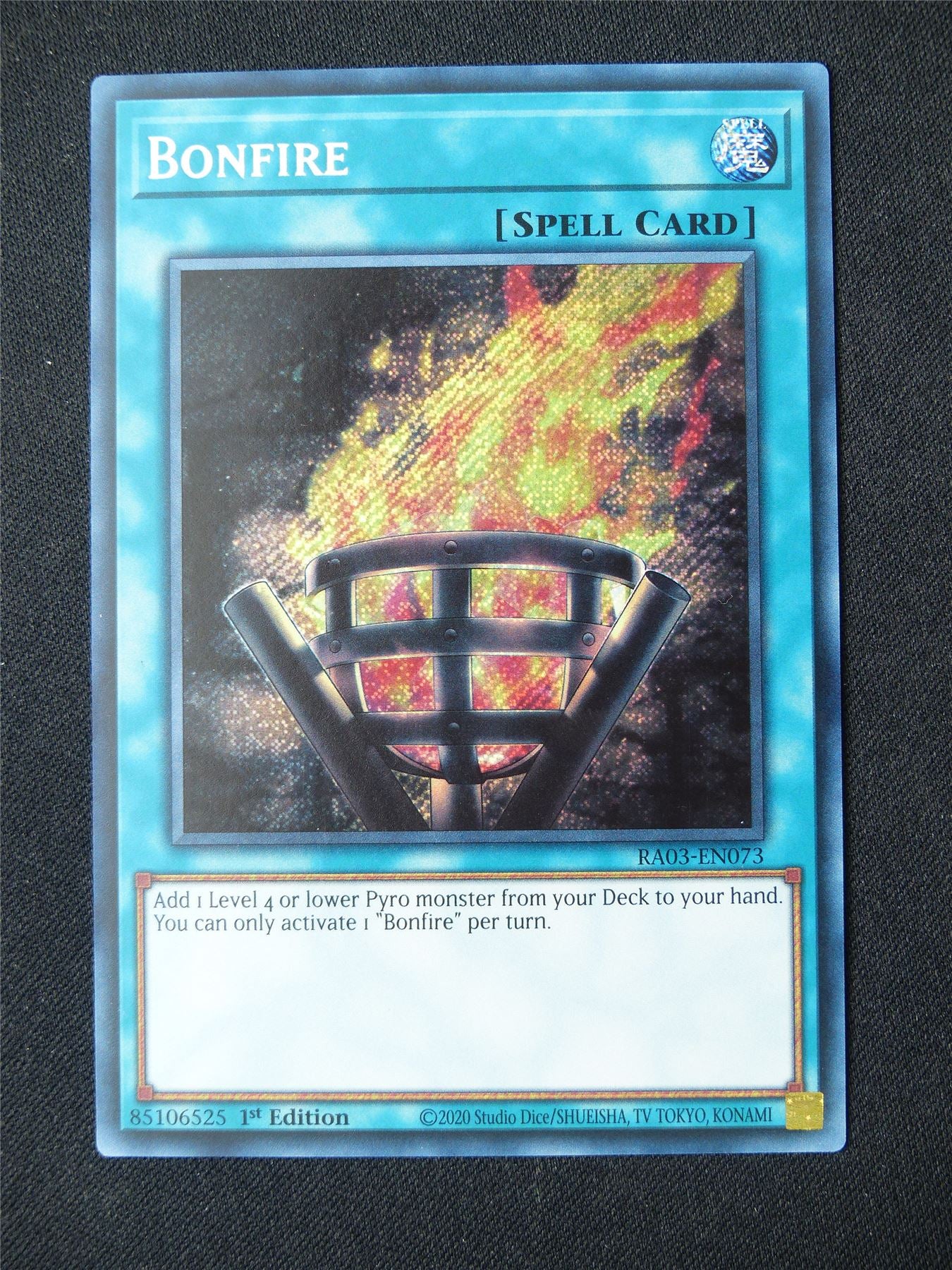 Bonfire RA03 Secret Rare - 1st ed Yugioh Card #8AI Archeron Bonfire RA03 Secret Rare - 1st ed Yugioh Card #8AI Archeron