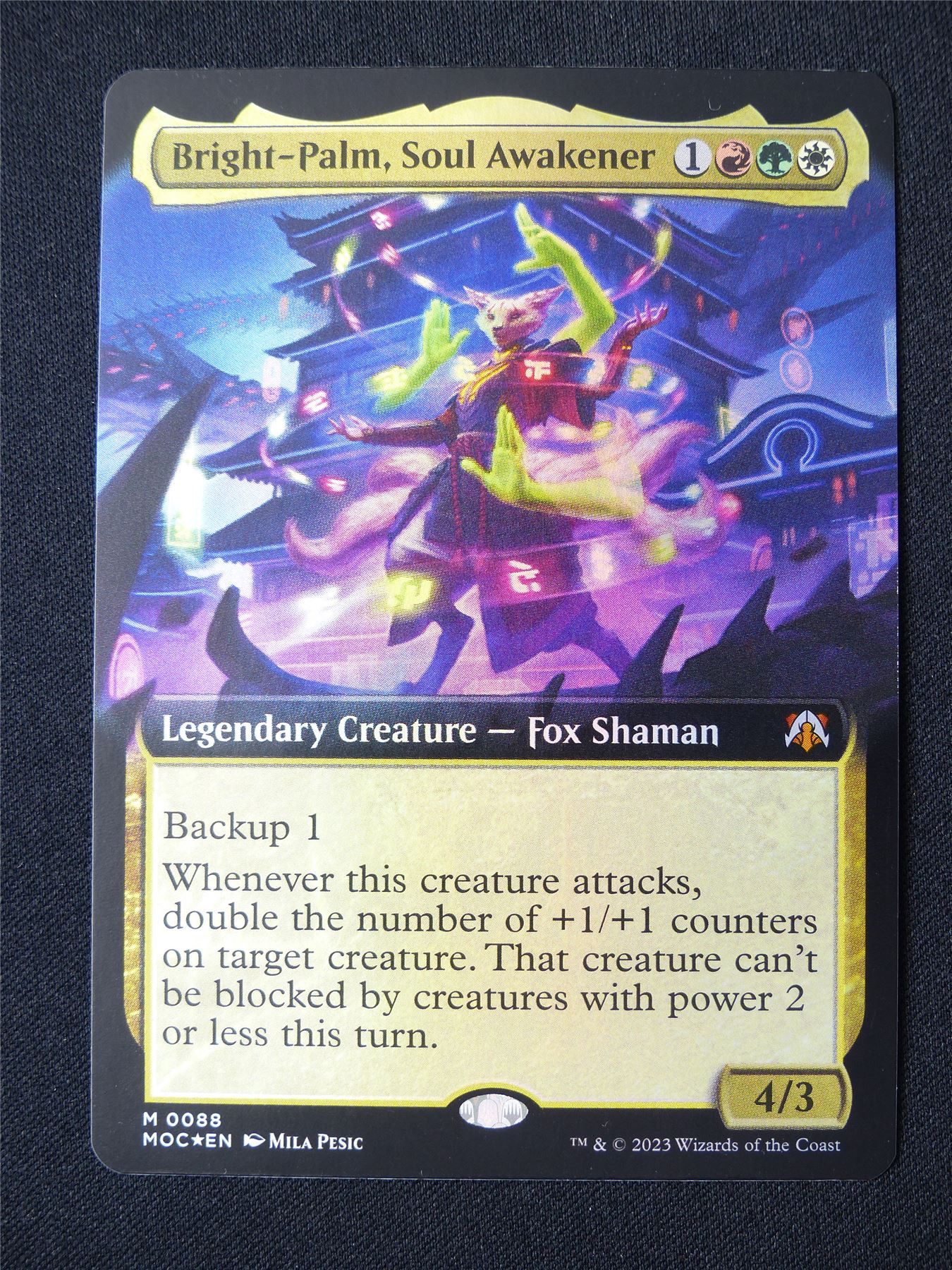 Bright-Palm Soul Awakener Extended Foil - MOC - Mtg Card #4F4