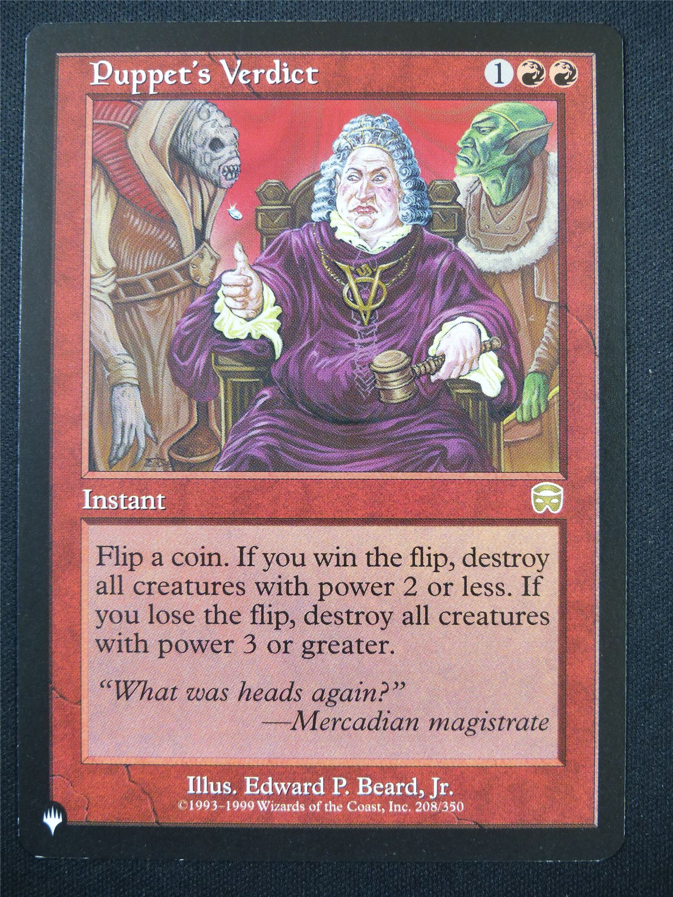Puppet's Verdict - MMQ - Mtg Card #5RF