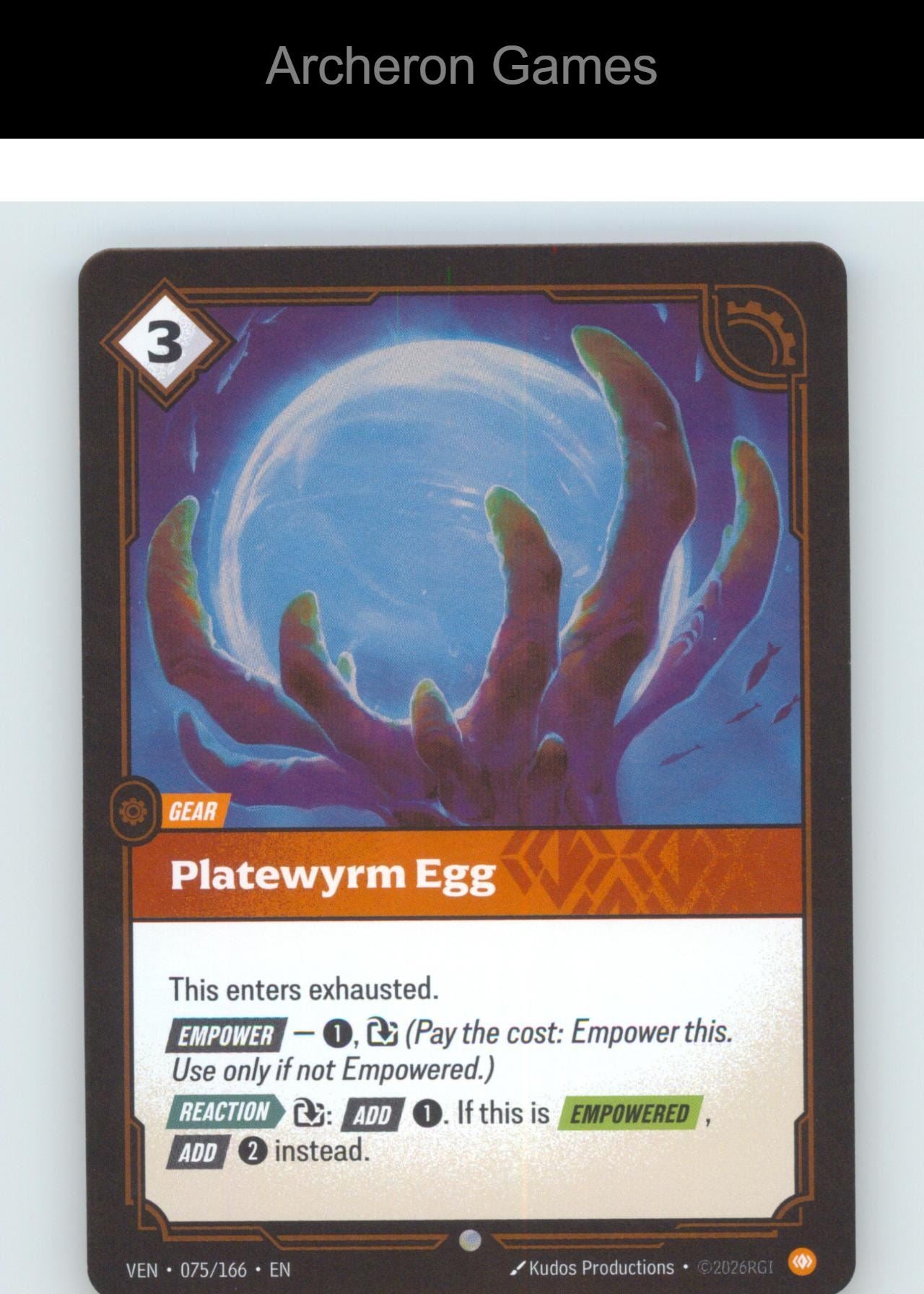 Platewyrm Egg VEN 075/166 C Vendetta Riftbound Card Foil