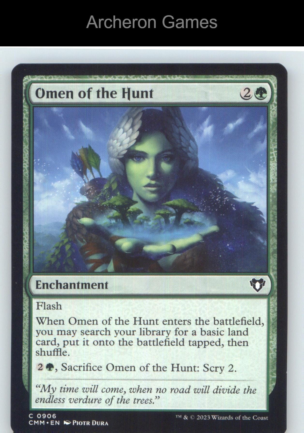 Omen of the Hunt CMM 906 C MTG Card NM/EX+