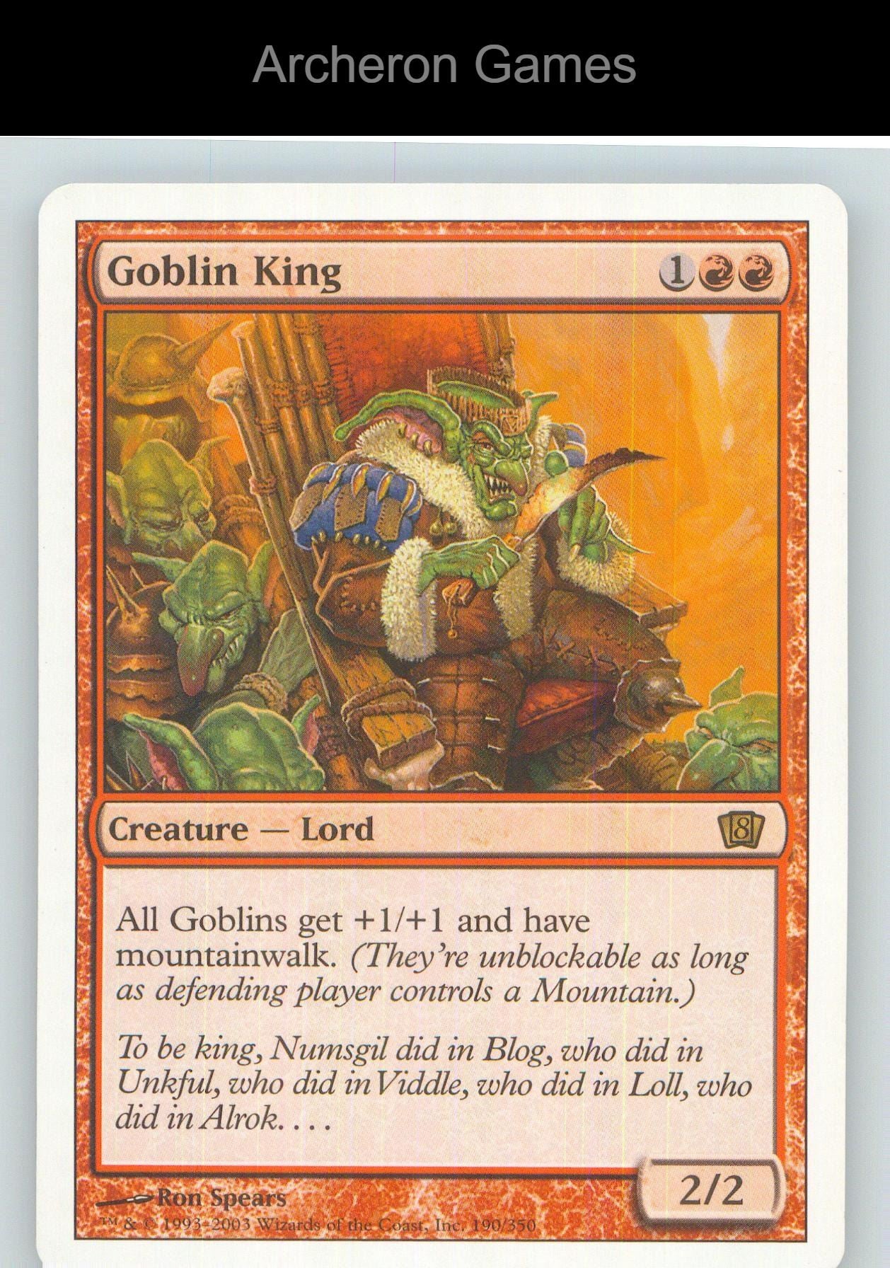 Goblin King 8ED 190 R MTG Card NM/EX+