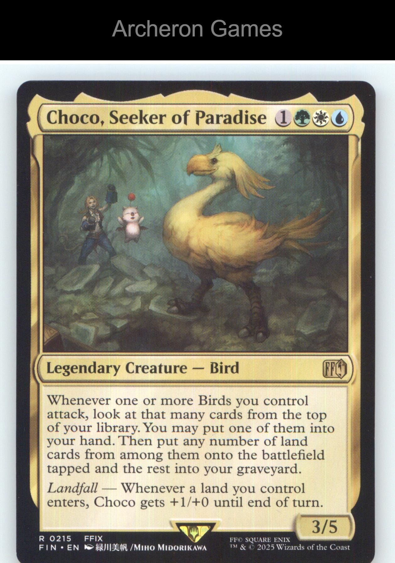 Choco, Seeker of Paradise FIN 215 R MTG Card NM/EX+
