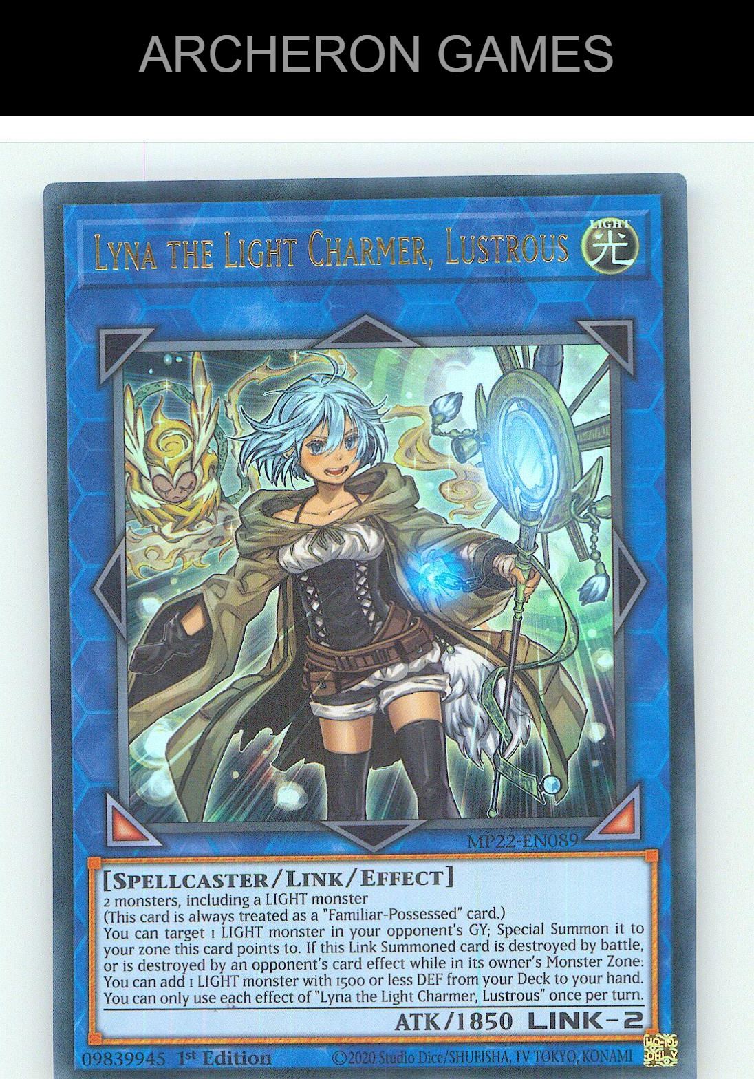 Lyna the Light Charmer, Lustrous Ultra Rare YUGIOH Card 1st Edition
