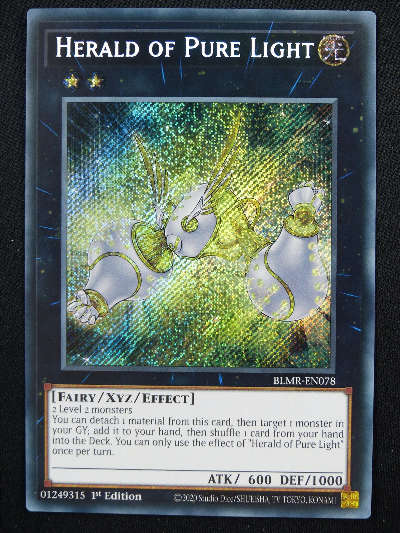 Herald of Pure Light BLMR Secret Rare - 1st ed Yugioh Card #4HW