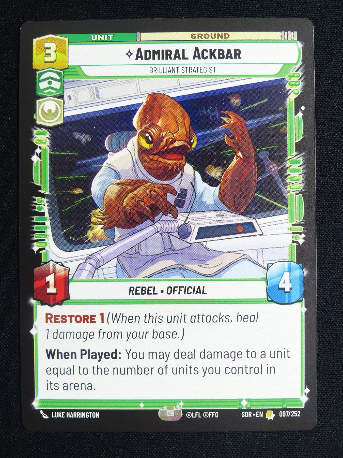 Admiral Ackbar 097/252 - Star Wars Unlimited Card #3TS