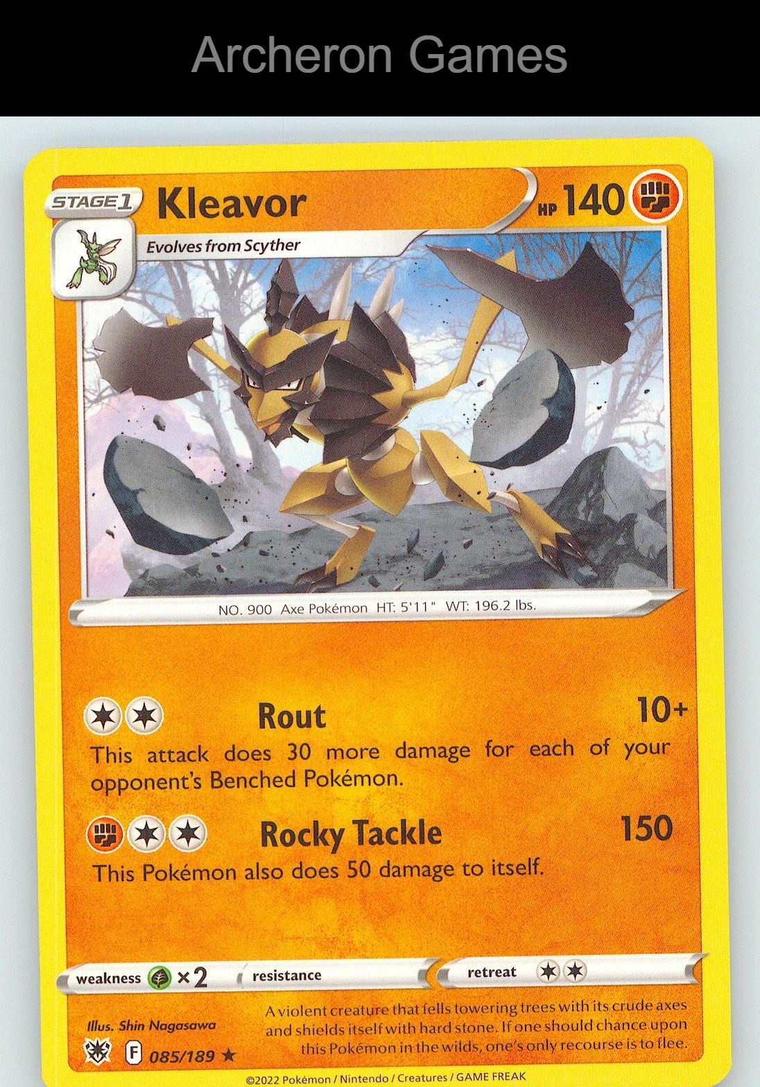 Pokemon Card Kleavor ASR 085/189 R Astral Radiance