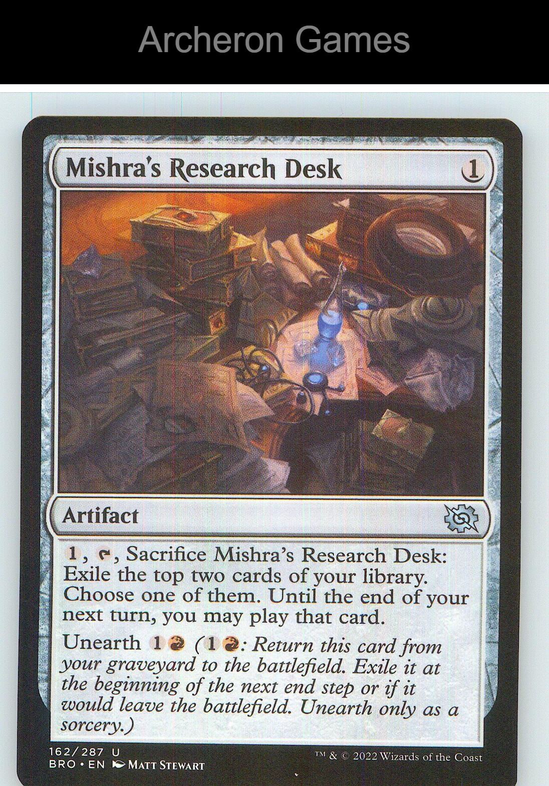 Mishra's Research Desk BRO 162 UC MTG Card NM/EX+