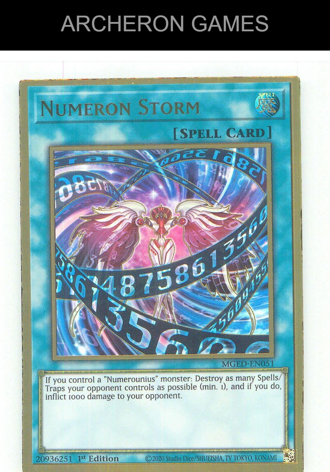 Numeron Storm Premium Gold Rare YUGIOH Card 1st Edition