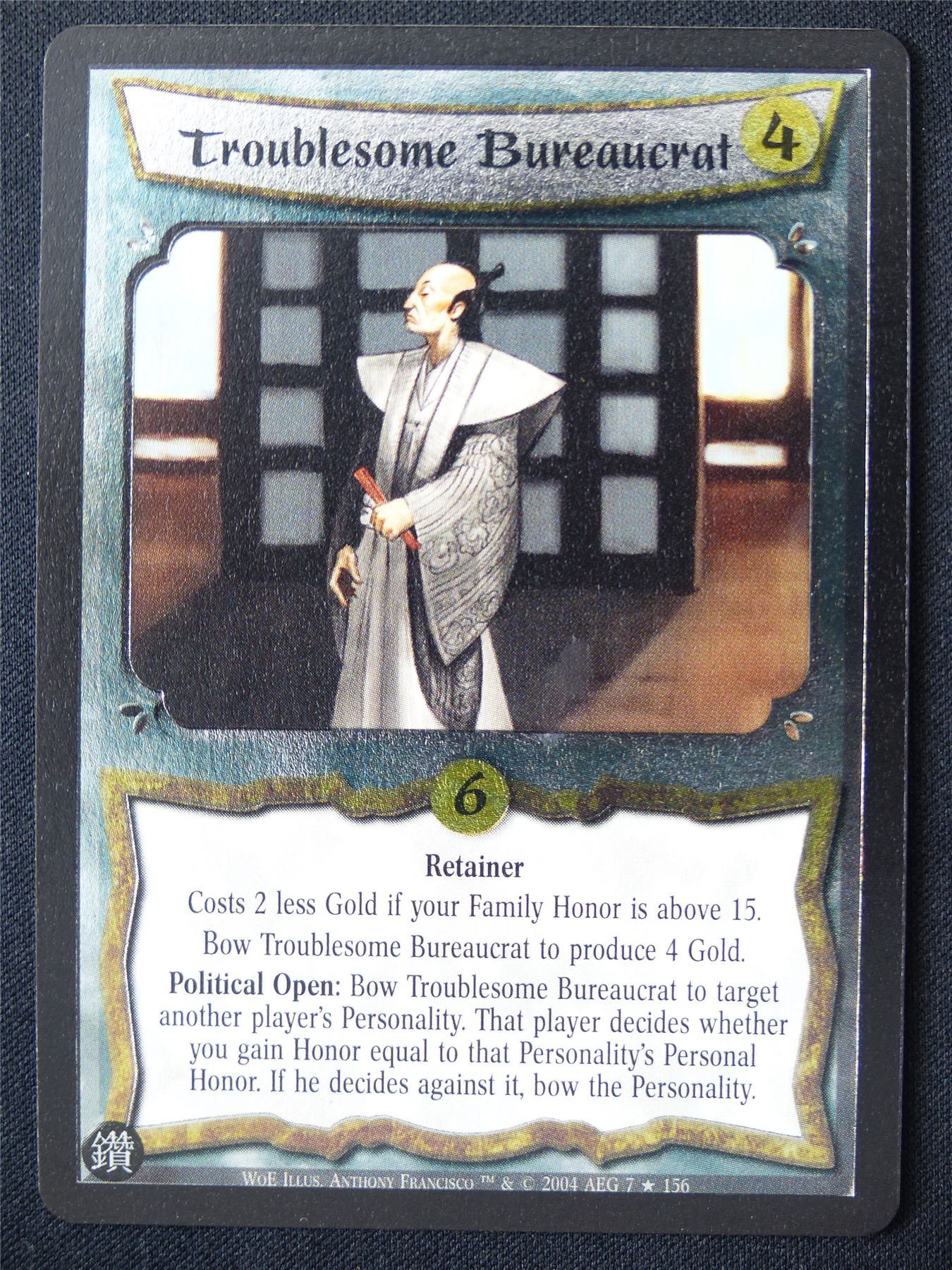 Troublesome Bureaucrat Foil - WoE - Legend of the Five Rings L5R Card #VI