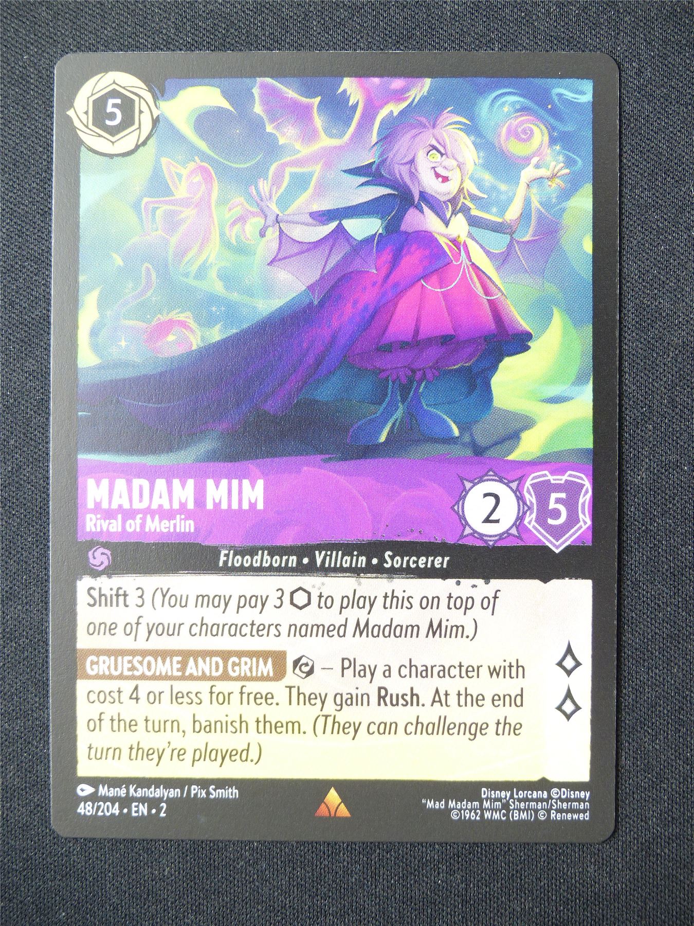 Madam Mim Rival of Merlin 48/204 - Lorcana Card #6GK