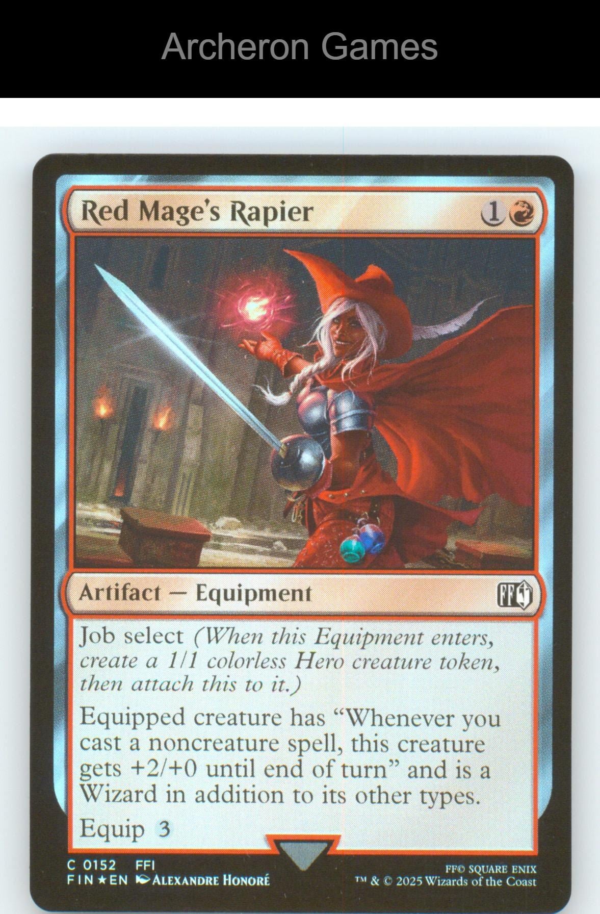 Red Mage's Rapier FIN 152 C MTG Card NM/EX+ Foil