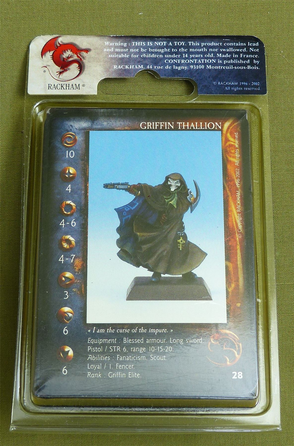 Confrontation: Griffin Thallion Blister - Rackham Metal Minis OOP #25H