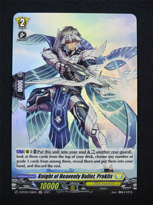 Knight of Heavenly Bullet Proklis D-BT03 H - Vanguard Card #33K