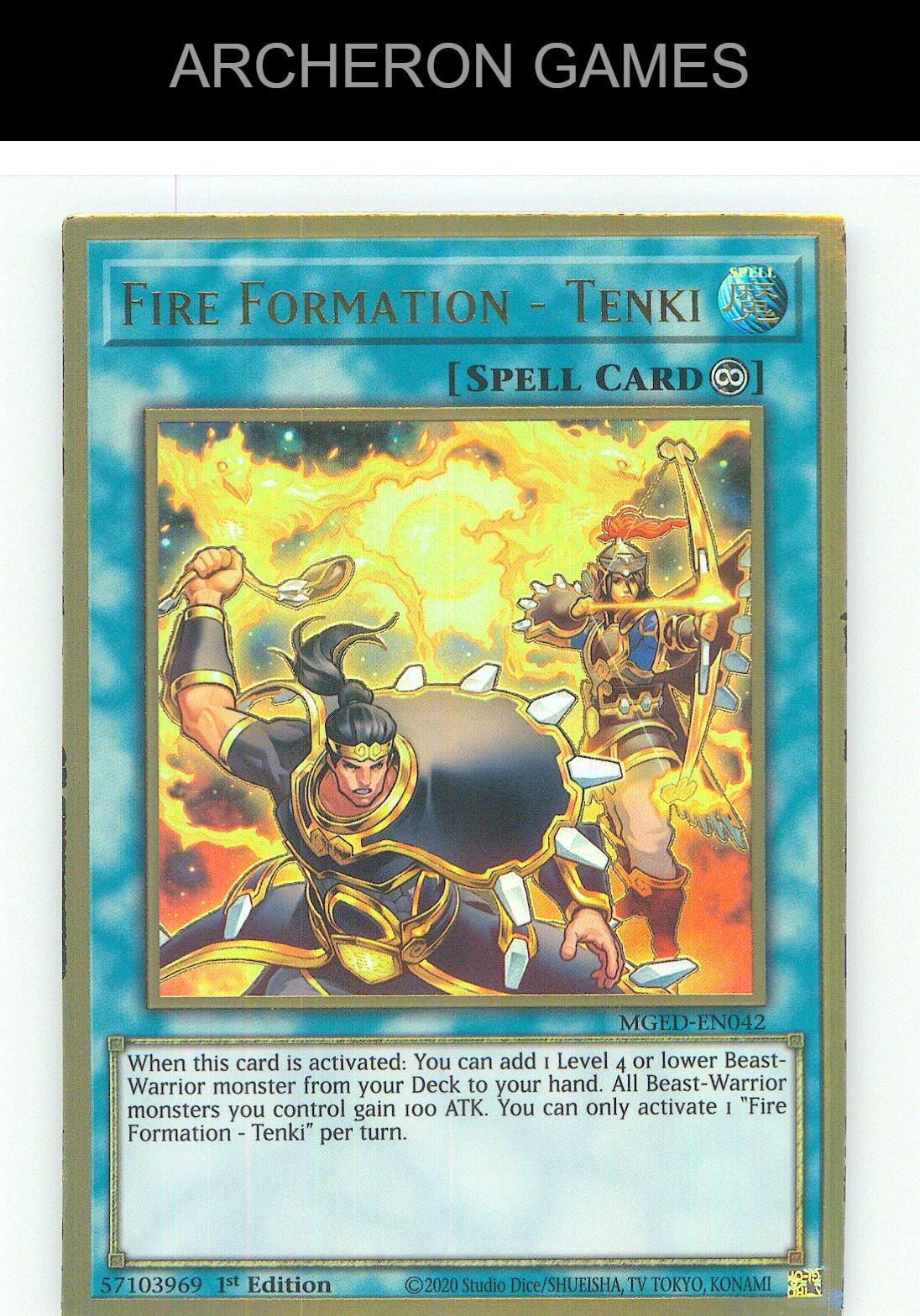 Fire Formation - Tenki Premium Gold Rare YUGIOH Card 1st Edition