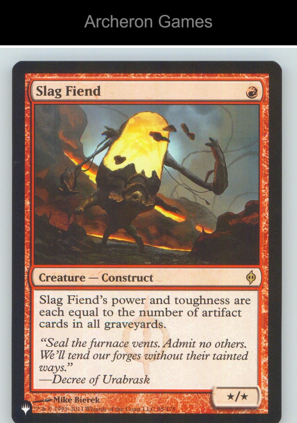 Slag Fiend NPH 95 R MTG Card NM/EX+