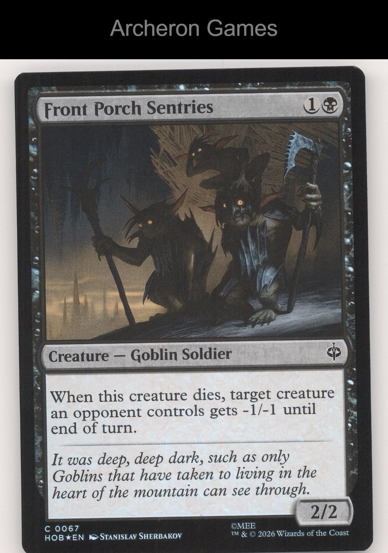 Front Porch Sentries HOB 67 C MTG Card The Hobbit