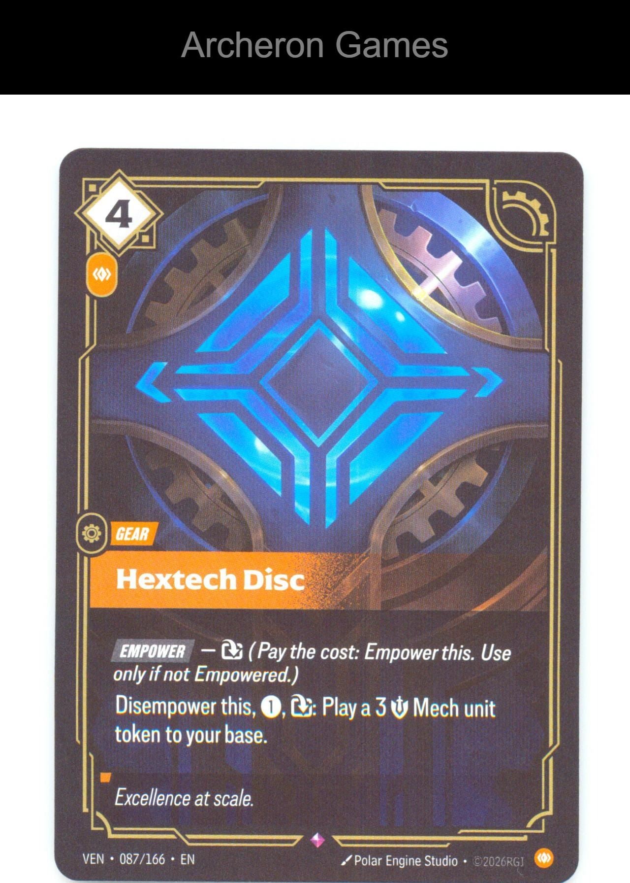 Hextech Disc VEN 087/166 R Vendetta Riftbound Card Foil