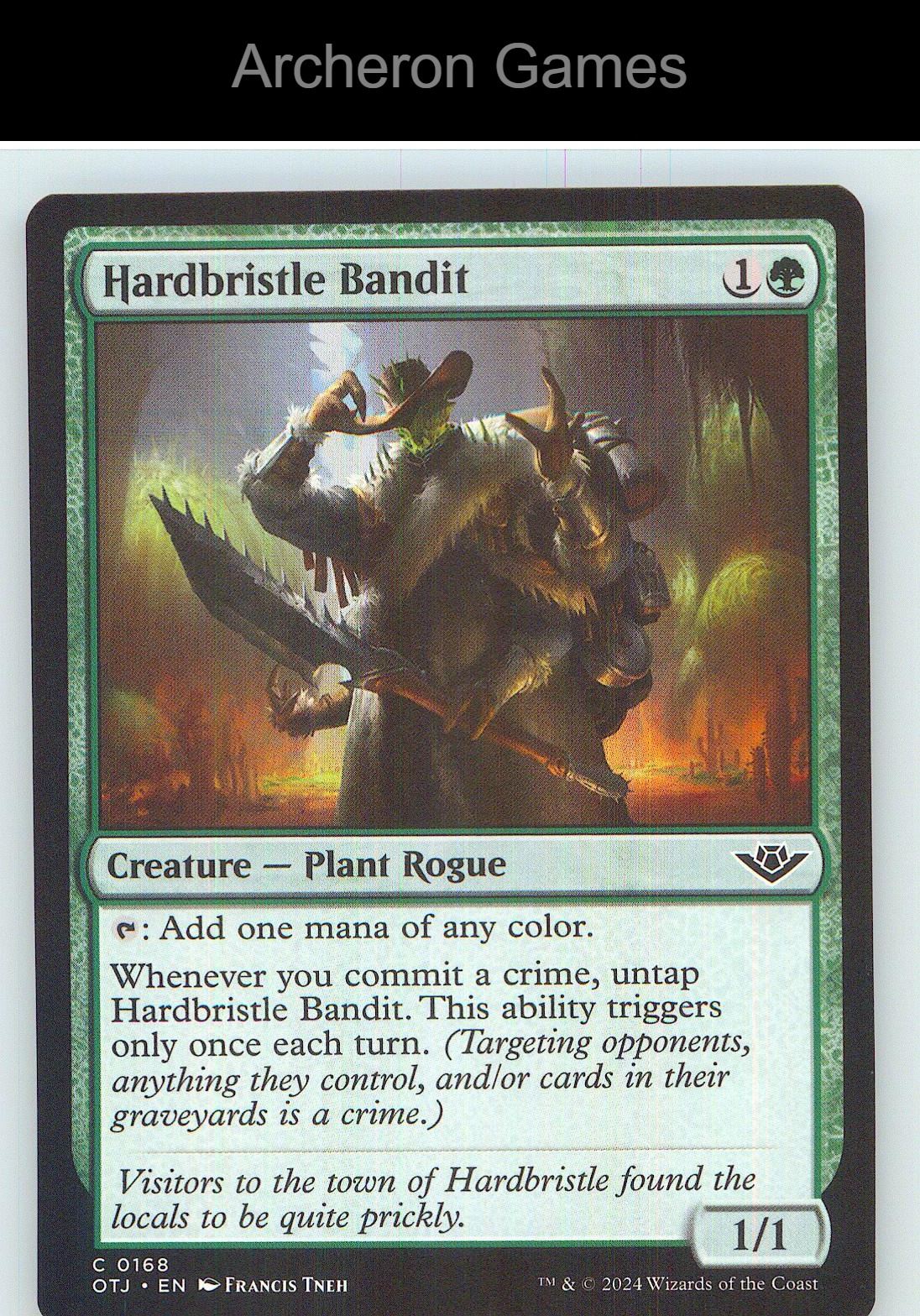 Hardbristle Bandit OTJ 168 C MTG Card NM/EX+