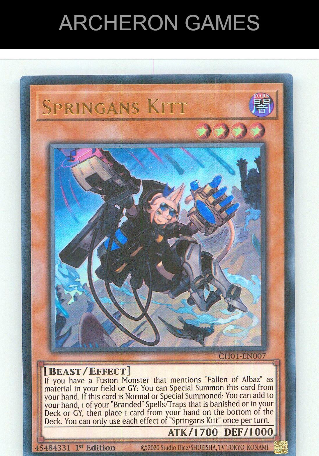 Springans Kitt Ultra Rare YUGIOH Card 1st Edition