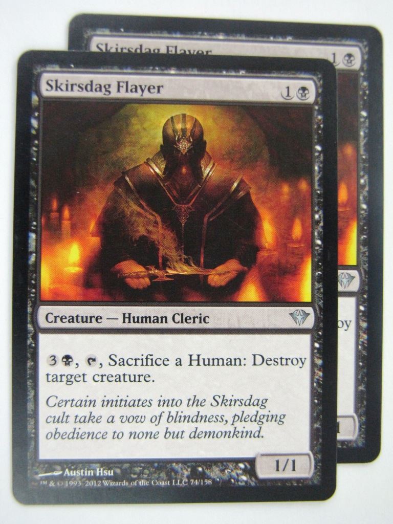 MTG Magic Played Cards: SKIRSDAG FLAYER x2 # 8A89
