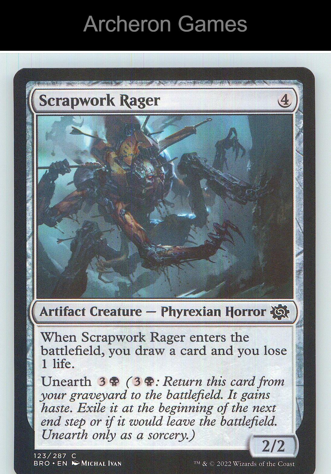 Scrapwork Rager BRO 123 C MTG Card NM/EX+