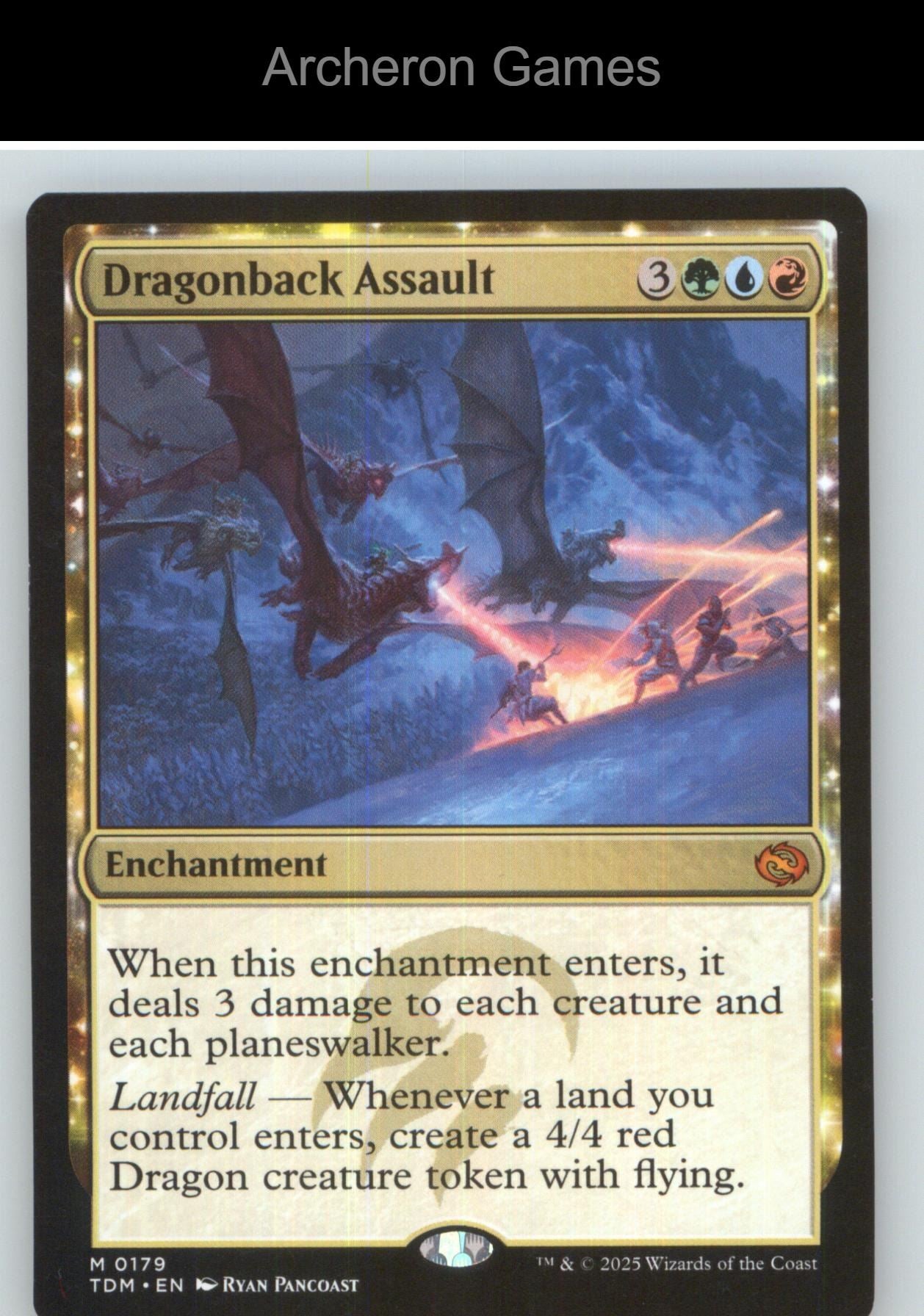 Dragonback Assault TDM 179 Mythic MTG Card NM/EX+