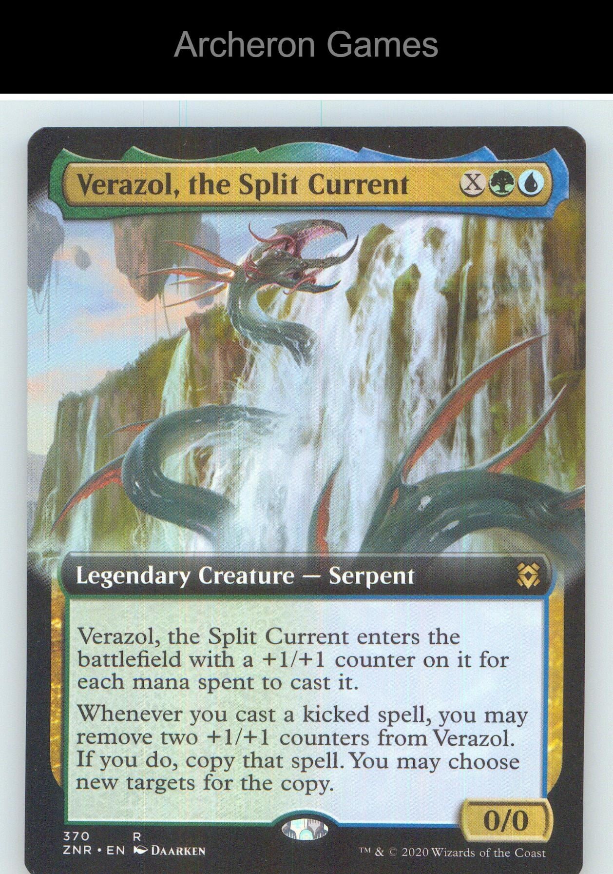 Verazol, the Split Current (Extended Art) ZNR 370 R MTG Card NM/EX+
