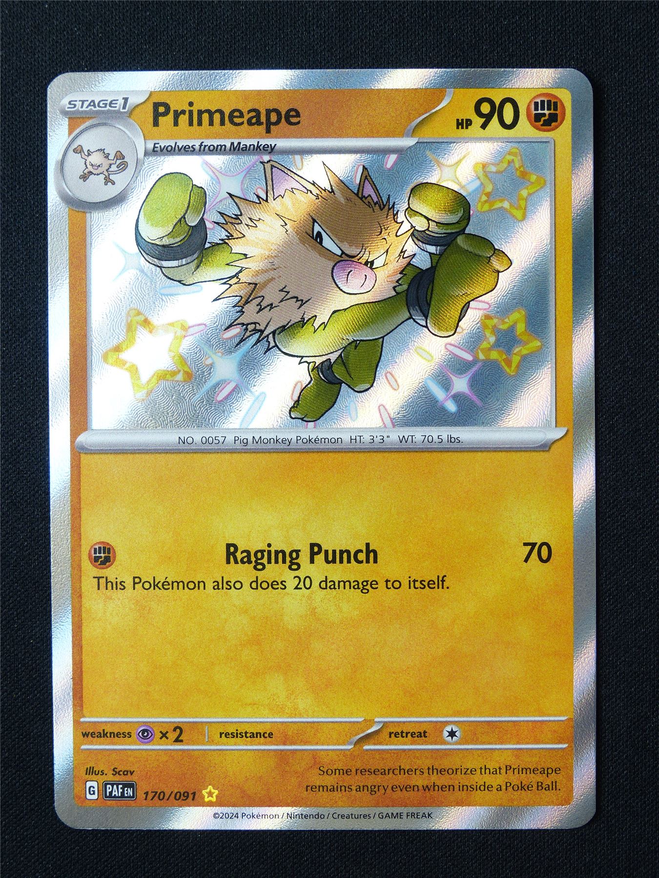 Shiny Primeape 170/091 Holo - Pokemon Card #6QS