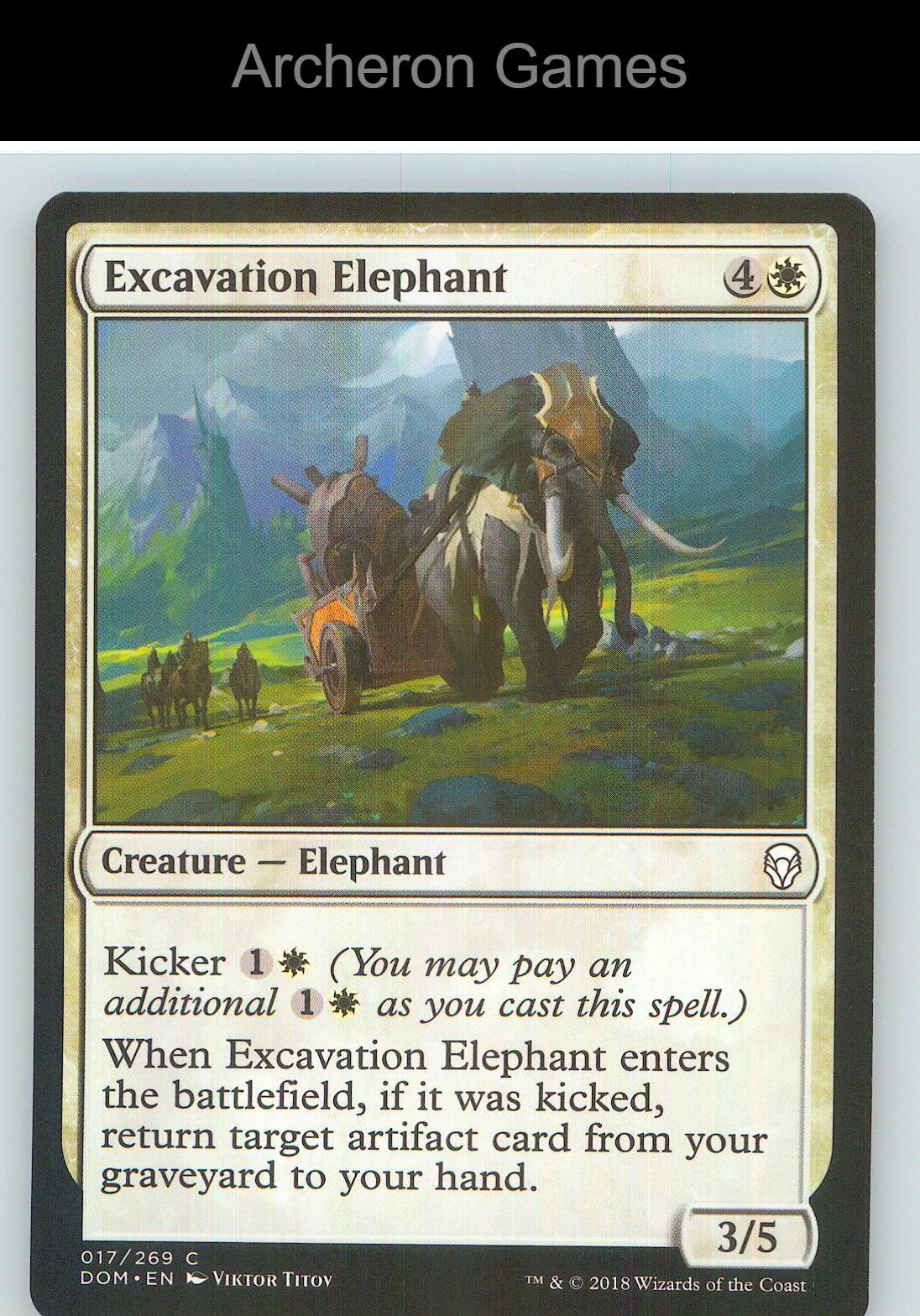 Excavation Elephant DOM 17 C MTG Card NM/EX+