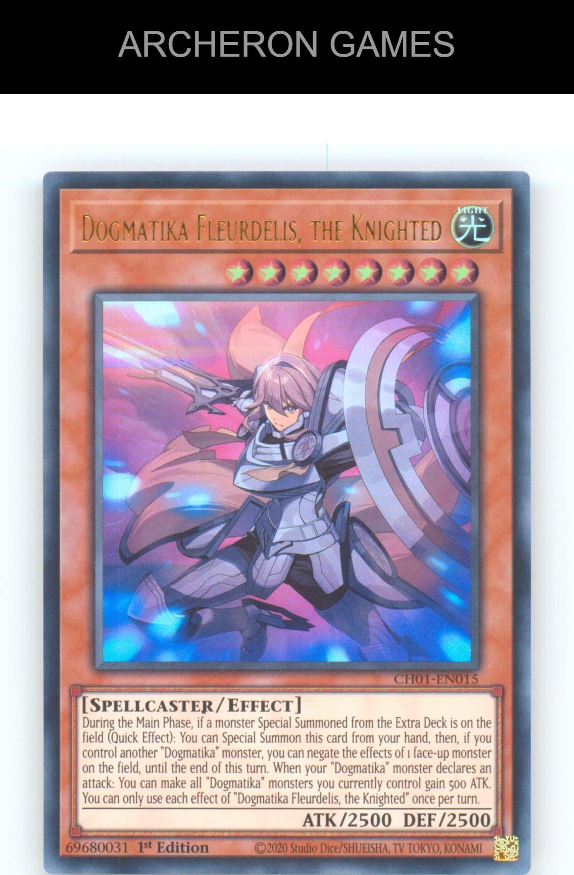 Dogmatika Fleurdelis, the Knighted Ultra Rare YUGIOH Card 1st Edition