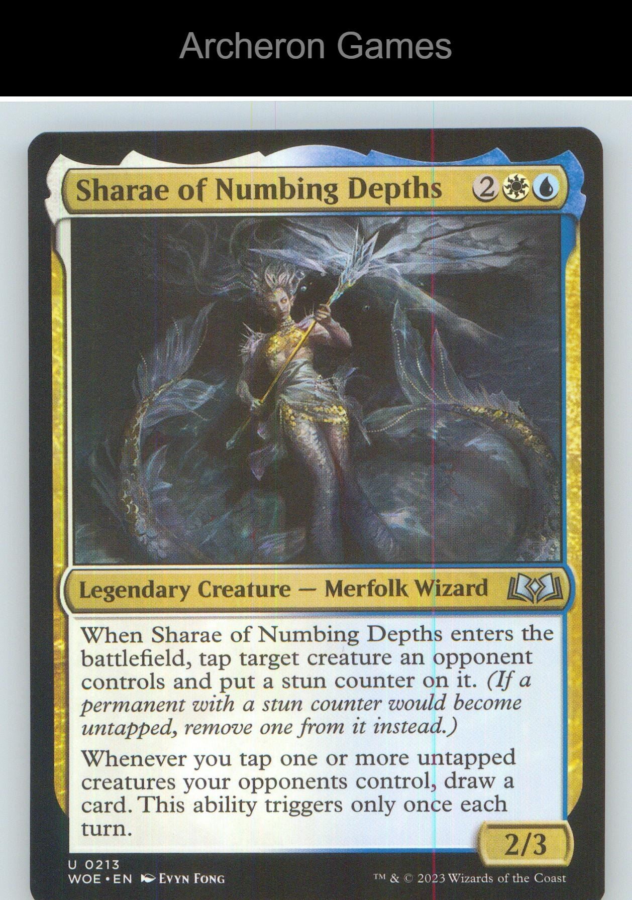 Sharae of Numbing Depths WOE 213 UC MTG Card NM/EX+