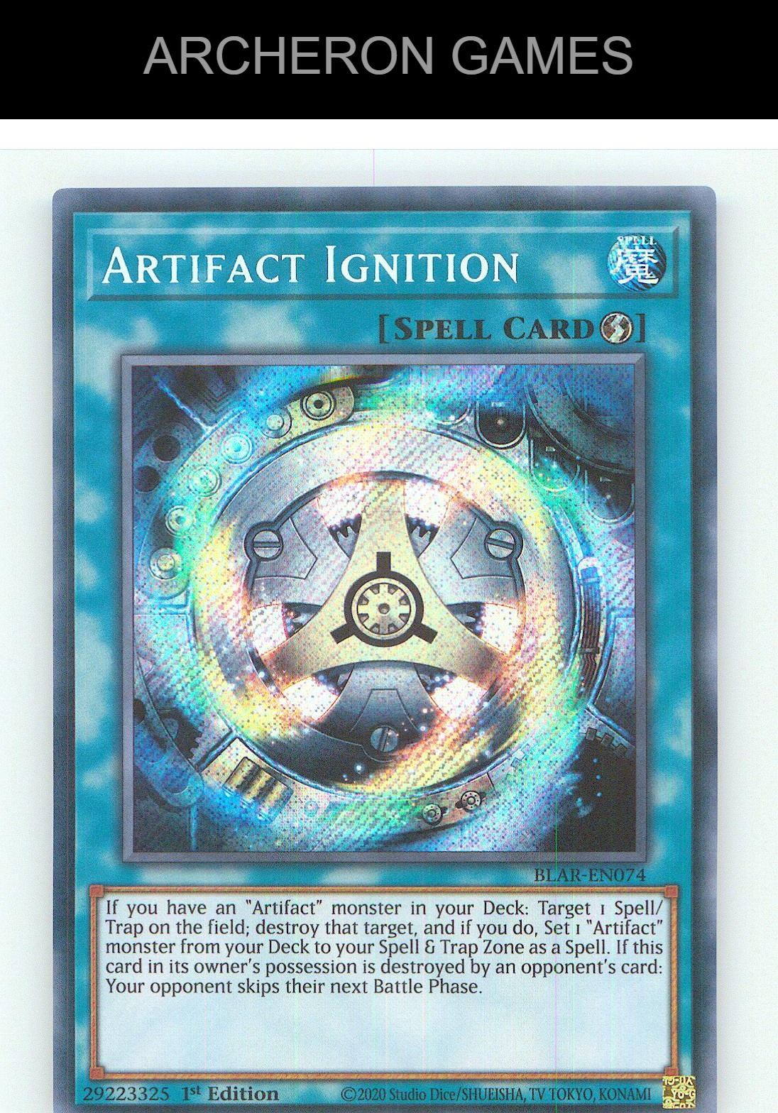 Artifact Ignition SEC YUGIOH Card 1st Edition