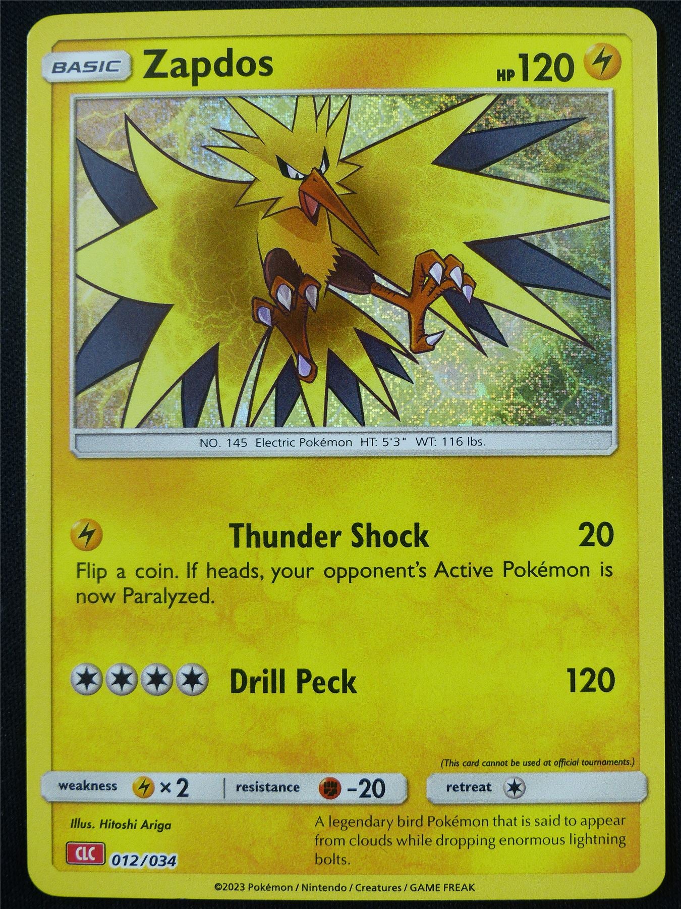 Zapdos 012/034 Holo CLC - Classic Pokemon Card #4BY Archeron Zapdos 012/034 Holo CLC - Classic Pokemon Card #4BY Archeron