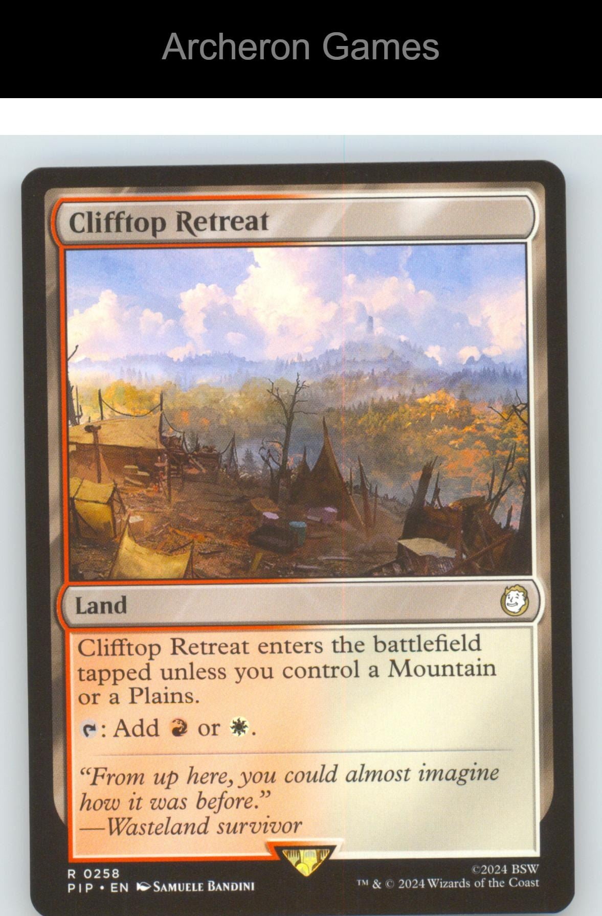 Clifftop Retreat PIP 258 R MTG Card NM/EX+